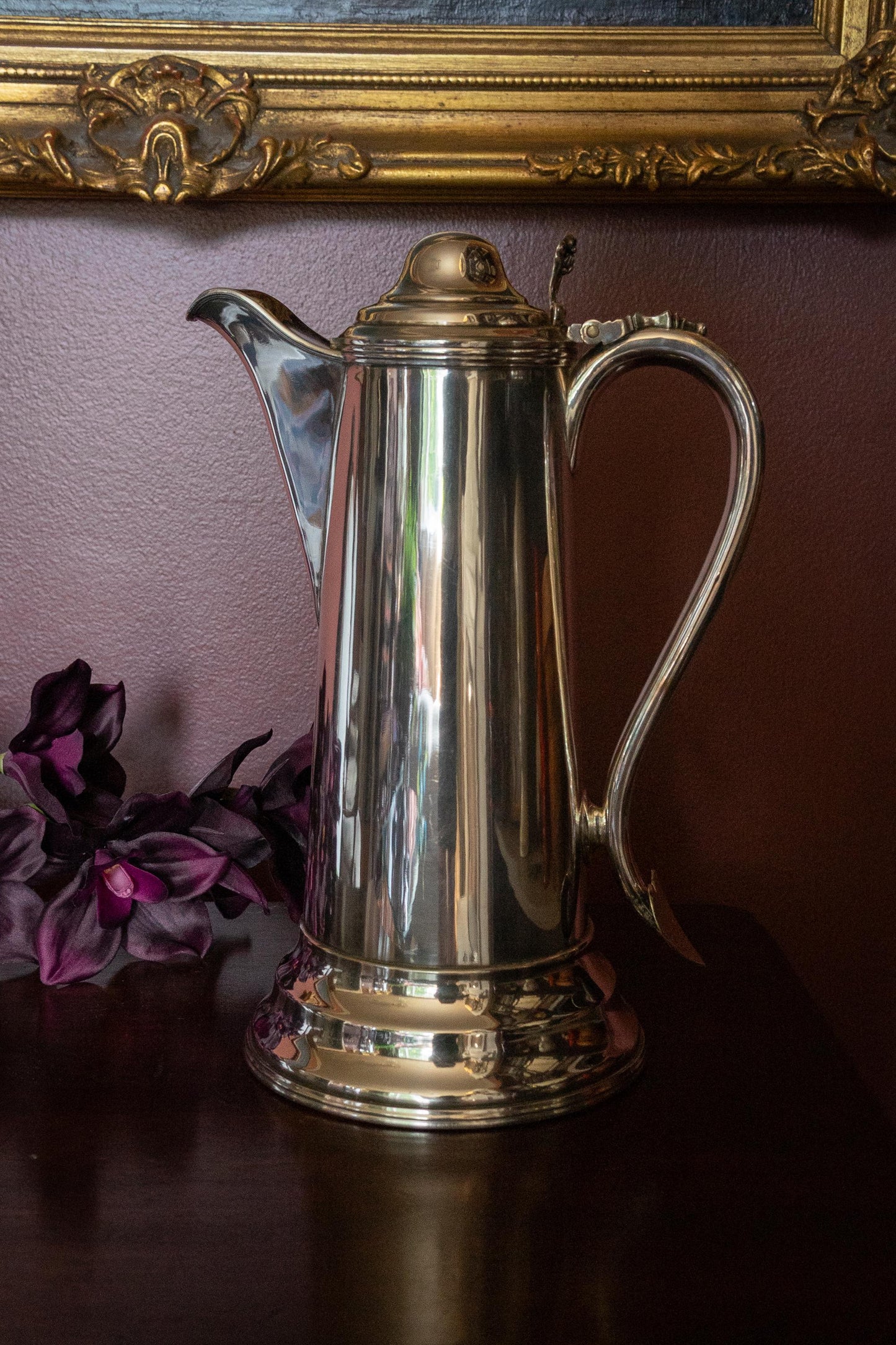 Antique english silver plate flagon
